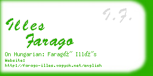 illes farago business card